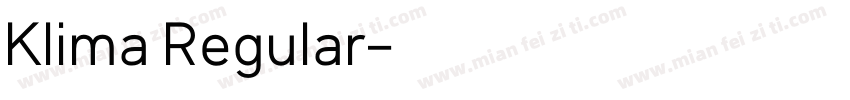 Klima Regular字体转换